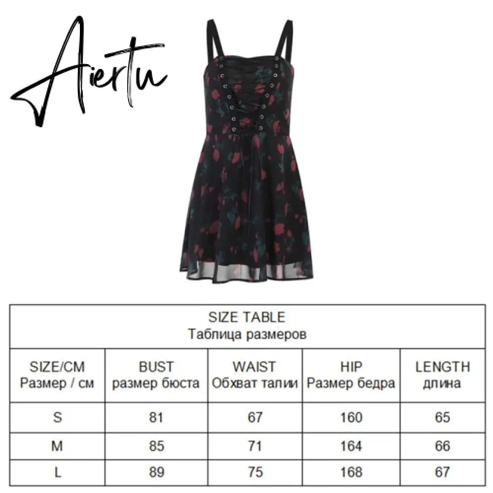 Aiertu Pastel Goth Lace Trim Short Dress Summer E-Girl Aesthetics V-Neck Straped Backless A-Line Dresses Y2K Streetwear Purple Aiertu