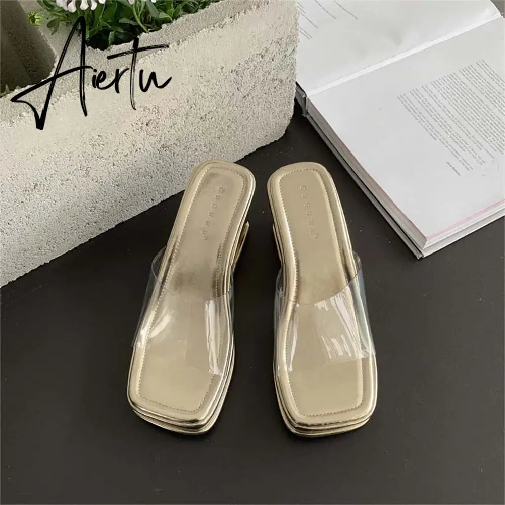 Aiertu Platform Plus Size Women Shoes New Sexy Transparent High-heeled Female Summer Sandals Colorful Sole Sandalias Mujer Aiertu