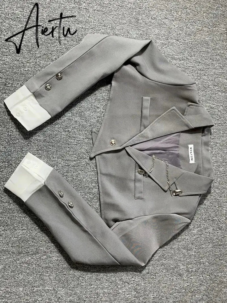 Aiertu Preppy Style Elegant 3 Piece Set Women Chic Patchwork Casual Blazer Skirt Suit Female Korean Fashion Design Sweet Sets 2024 New Aiertu