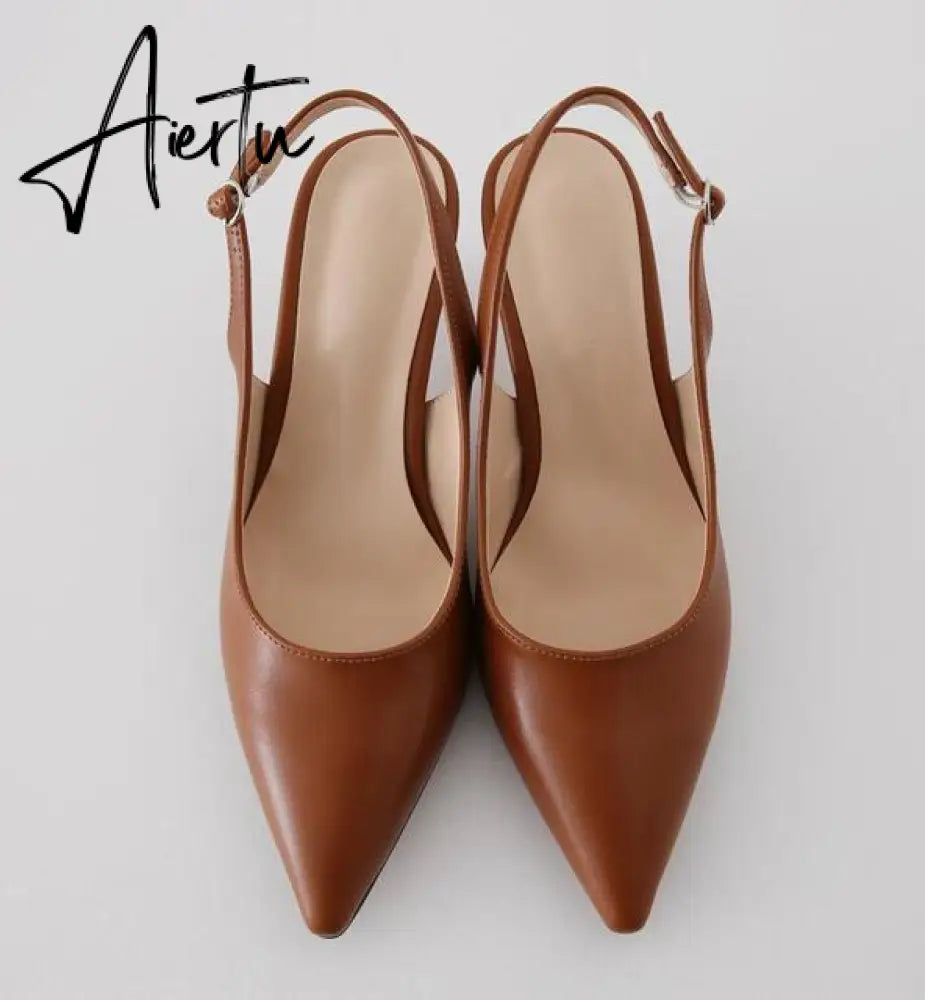 Aiertu PUMPS 6CM/8CM/10CM Autumn popular women's shoes new high heels stiletto hollow pointed Korean fashion autumn shoes Aiertu