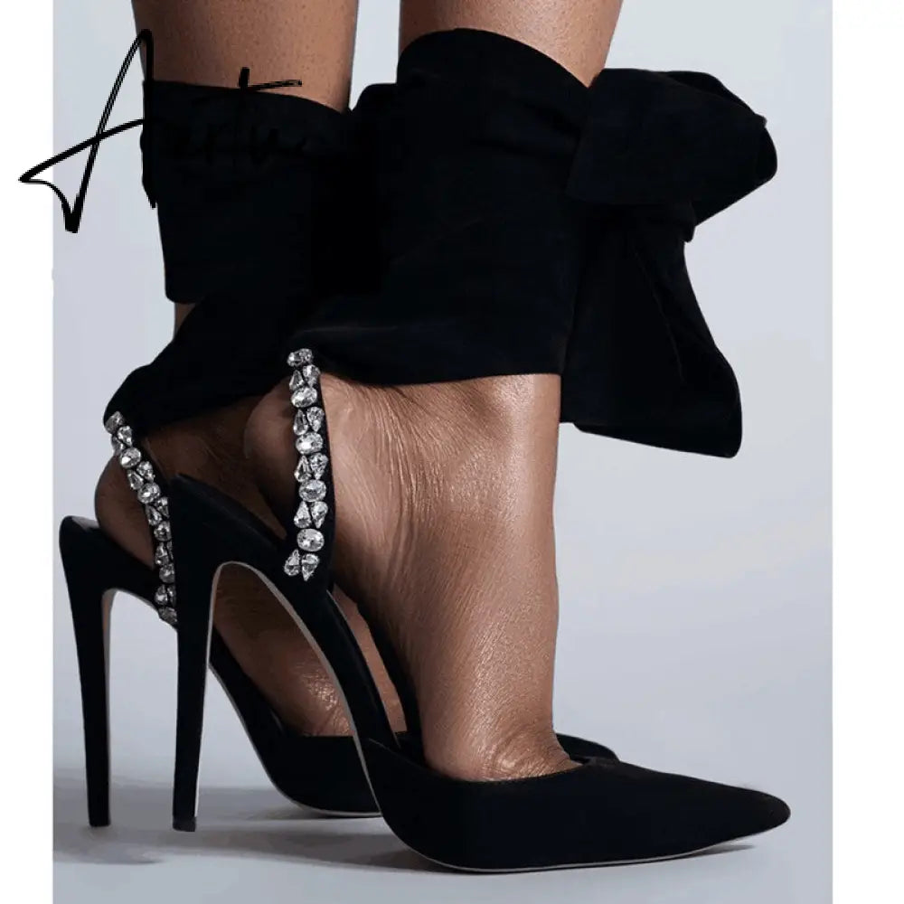Aiertu  Sandals Woman Summer Ladies Shoes Elegant High Heels Stiletto Sandals Pointed Toe Crystal Wedding Shoes Luxury Women Pumps Aiertu