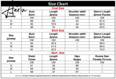 Aiertu Sets for Women 2 Pieces Autumn Suit Coat Waist Slim Fit Suit Wrap Hip Skirt Sets Shirt Elegant Women's Sets Temperament Korea Aiertu