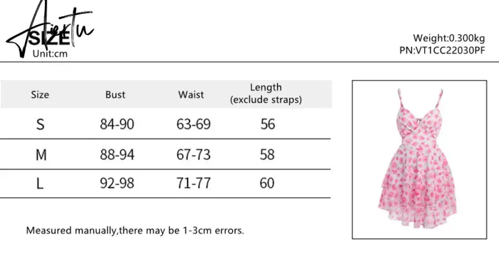 Aiertu Sexy  Dress For Women Clothing V Neck Spaghetti Strap Club Party Floral Printing Bandage Mini Dresses Aiertu