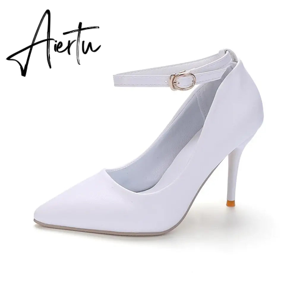 Aiertu Sexy Women Dress Pumps Wedding Fetish Shoe 16CM High Heels Peep toe Platform Patent Leather Nighclub Shoes Women Black Pumps Aiertu