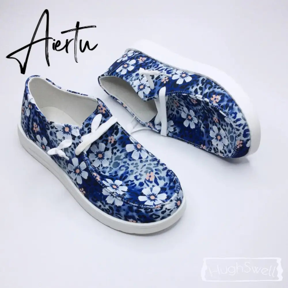 Aiertu Shoes Women Comfortable Flat Slip On Mujer Zapatillas Summer Vulcanize Canvas Sneakers Mocassin Female Aiertu