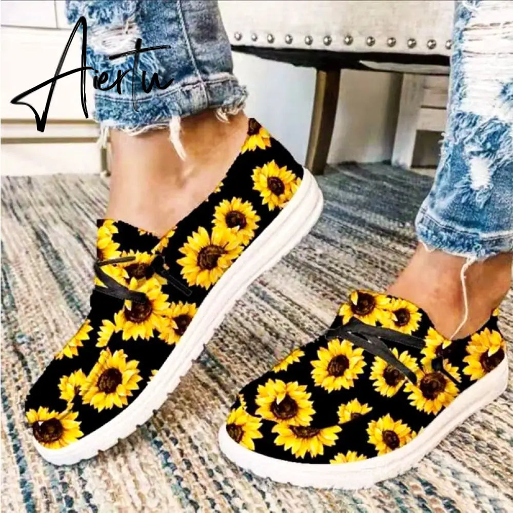 Aiertu Shoes Women Comfortable Flat Slip On Mujer Zapatillas Summer Vulcanize Canvas Sneakers Mocassin Female Aiertu