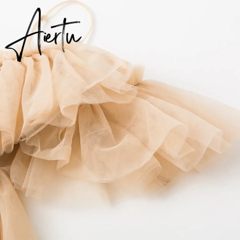 Aiertu Simplee V-neck mesh lace up sexy blouse summer women Strap boho ruffle cold shouler elegant tops Tulle see through casual shirt Aiertu