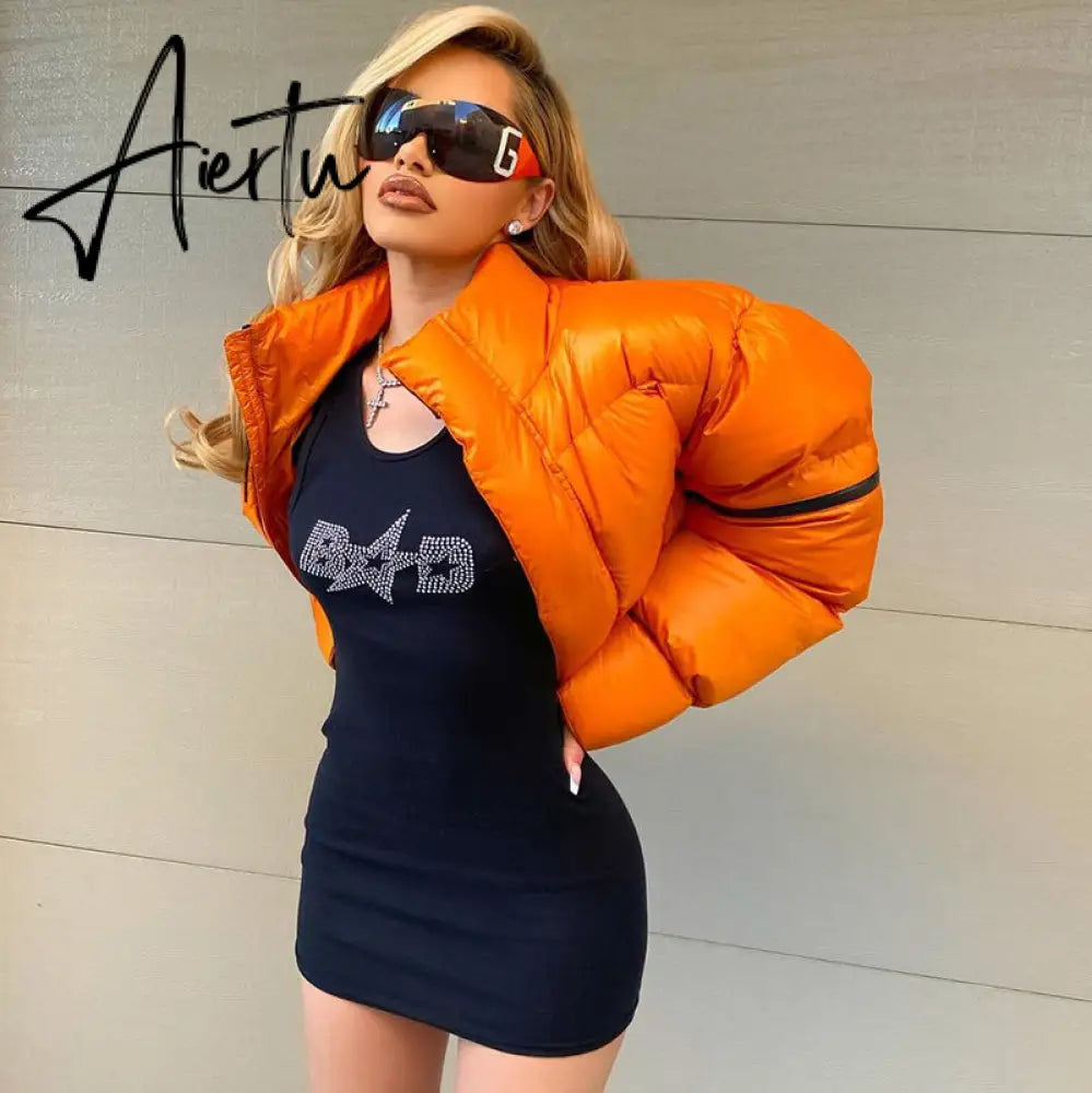Aiertu Sleeveless Sequined Letter Print Sexy Mini Dress Summer Women Fashion Streetwear Outfits Y2K Party Clothing Aiertu