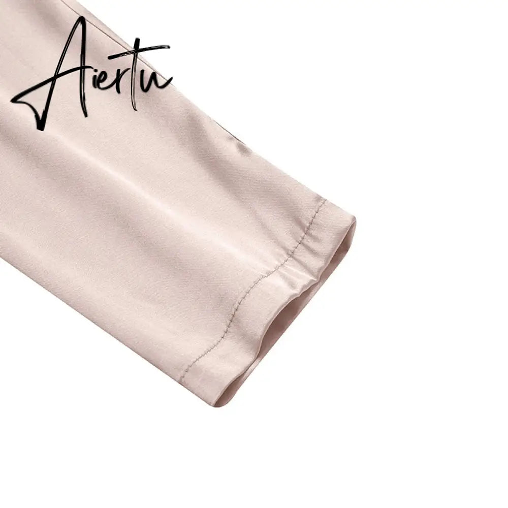 Aiertu Spring Fashion Solid Sundress Women Casual Long Sleeve O Neck Kaftan Elegant Party Hijab Dress Islamic Clothing Robe Aiertu