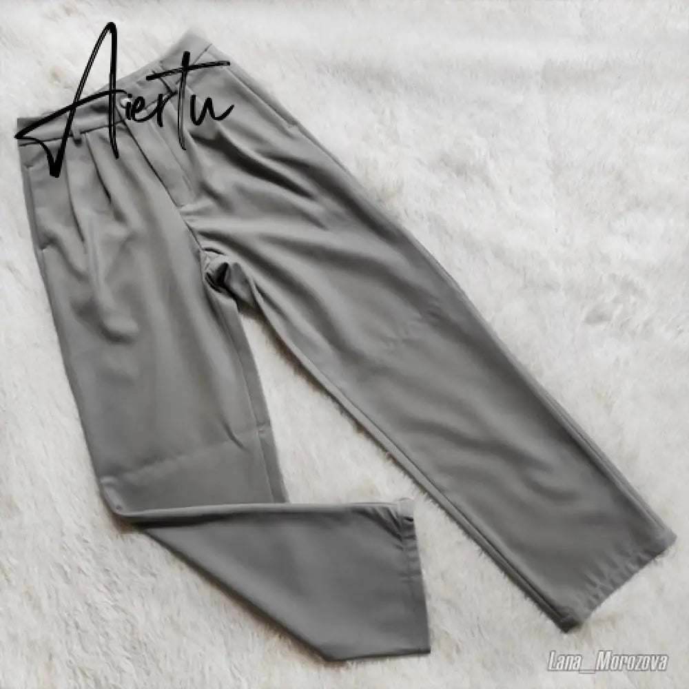 Aiertu Spring New Office Lady High Quality Elegant Casual Fashion Wide Leg Woman Female Pants Hot Sales Aiertu