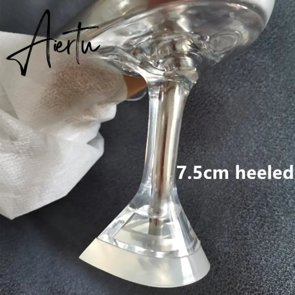 Aiertu Star style Rivet Transparent PVC Cup Heeled Women Sandals Fashion Stiletto High heels Summmer Shoes Female Pumps Sandals Aiertu