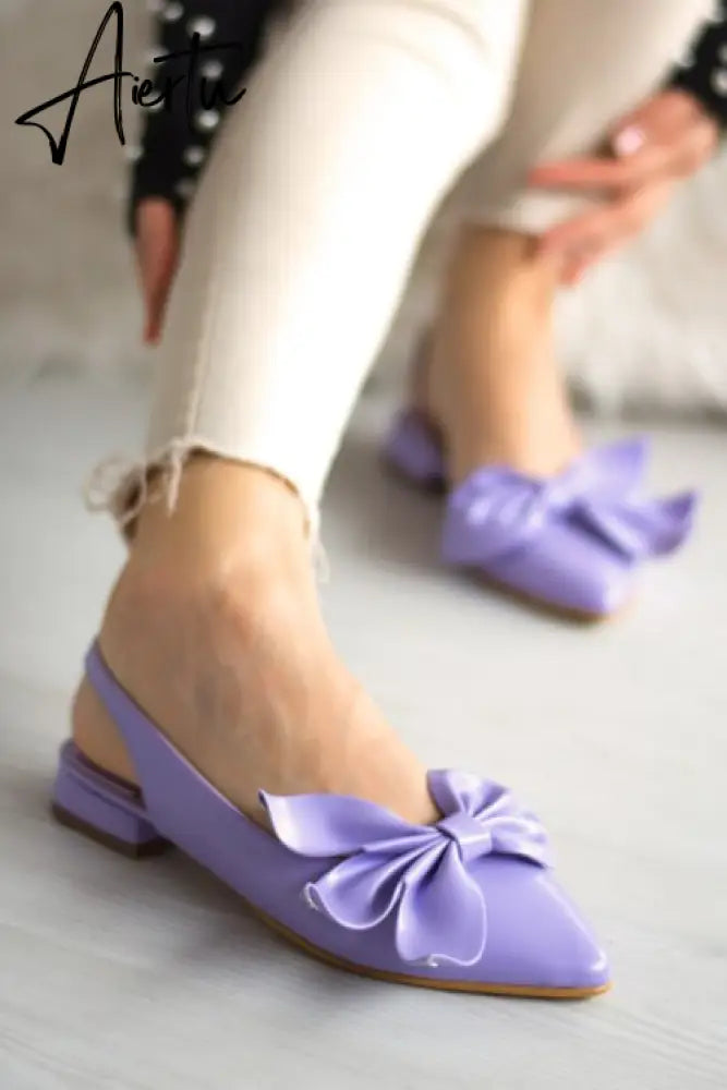 Aiertu Stiletto Women Heeled Lilac Green Blue Camel White Shoes Pointed Toe Sexy High Heeled Ribbon shoes Ladies 2,5 cm heel sandals Aiertu