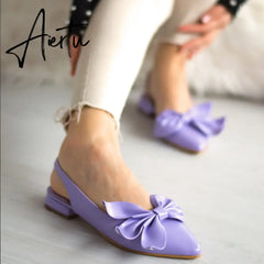 Aiertu Stiletto Women Heeled Lilac Green Blue Camel White Shoes Pointed Toe Sexy High Heeled Ribbon shoes Ladies 2,5 cm heel sandals Aiertu