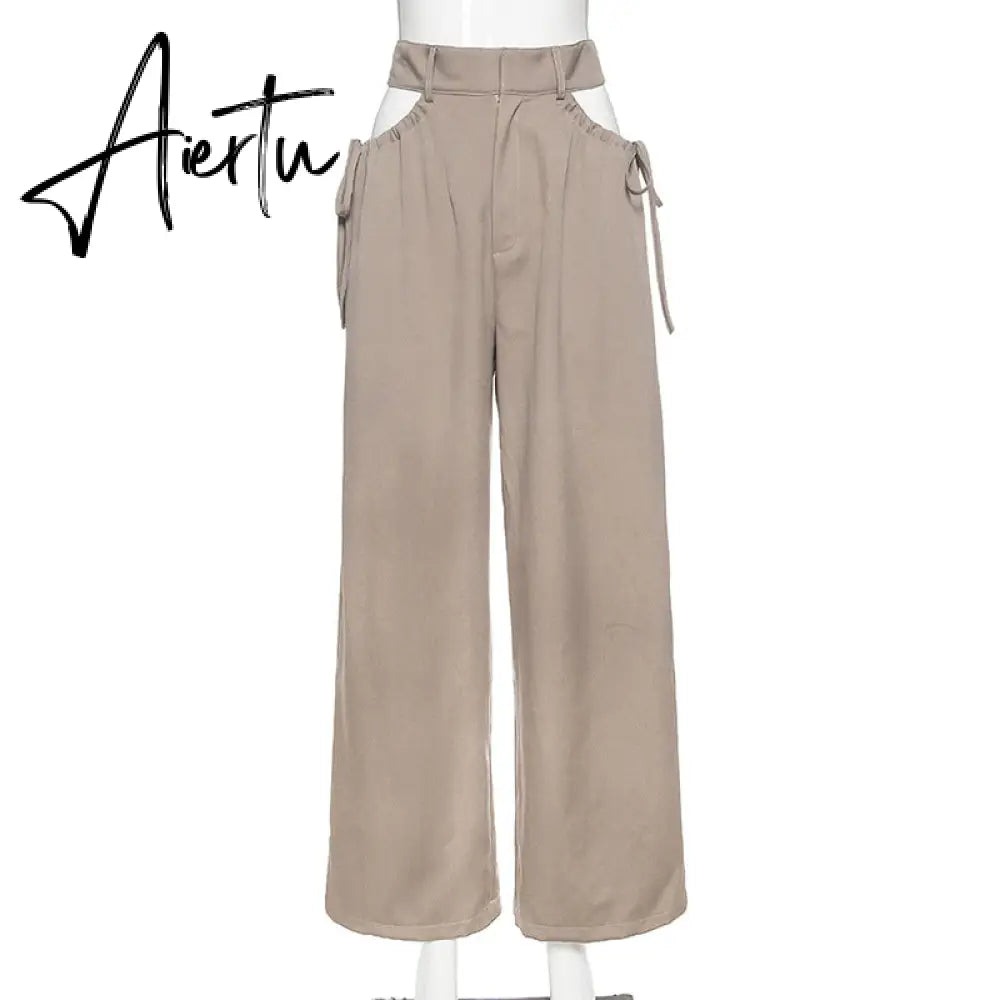 Aiertu Streetwear Women's Cargo Harem Pants Hip Hop High Waist Casual Female Track Pants Joggers Trousers Fashion Harajuku Women Pants Aiertu