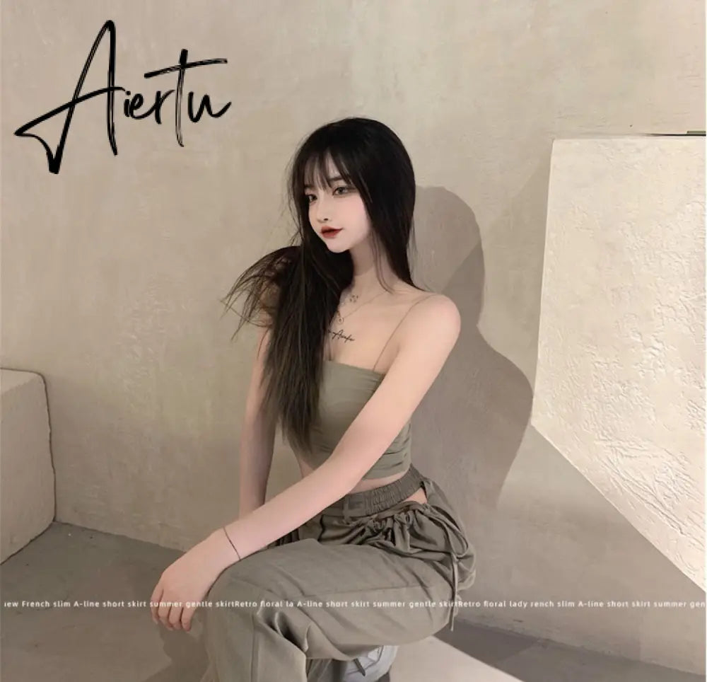 Aiertu Streetwear Women's Cargo Harem Pants Hip Hop High Waist Casual Female Track Pants Joggers Trousers Fashion Harajuku Women Pants Aiertu