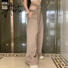 Aiertu Streetwear Women's Cargo Harem Pants Hip Hop High Waist Casual Female Track Pants Joggers Trousers Fashion Harajuku Women Pants Aiertu
