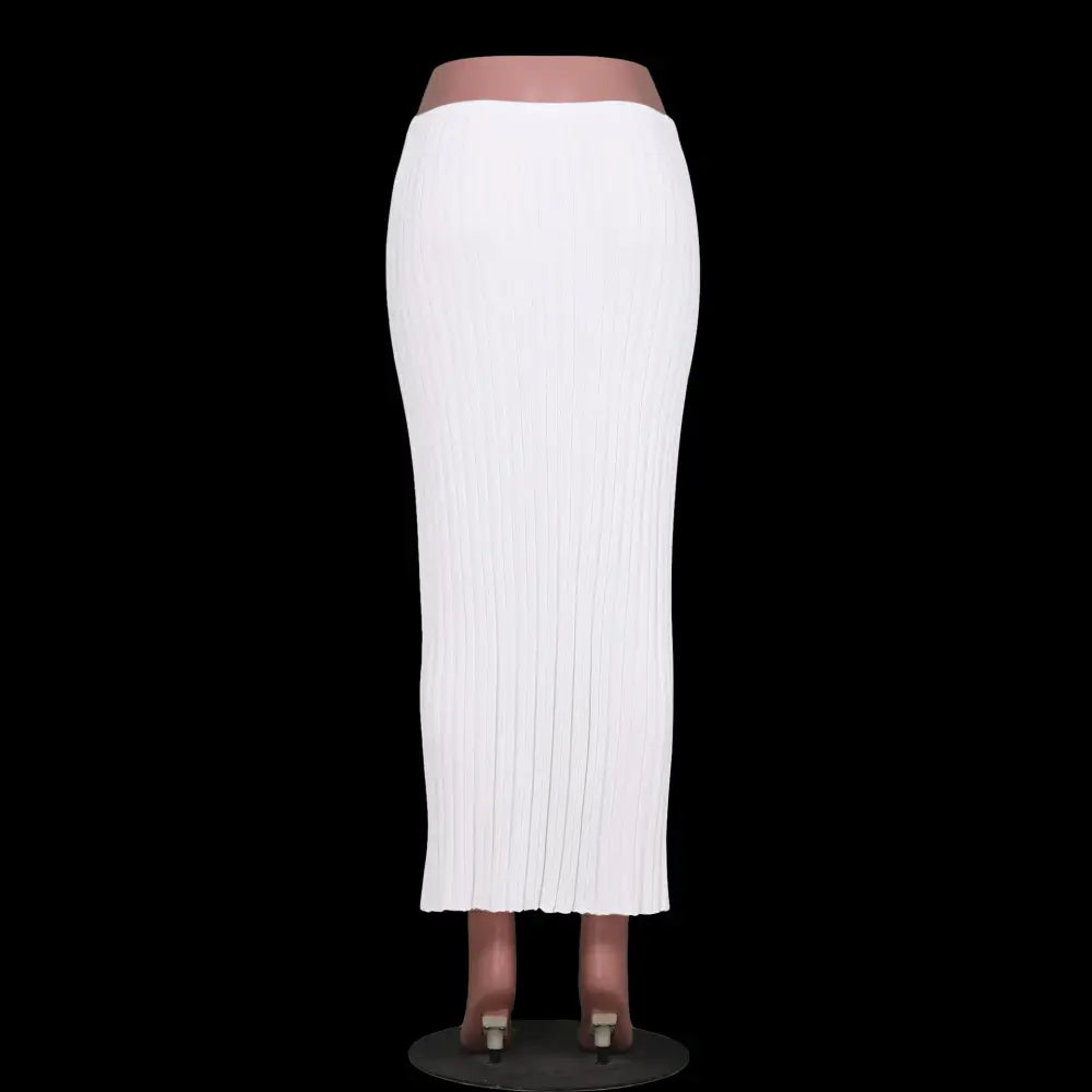 Aiertu Summer Knit Long Skirts For Women Sexy Beach Cove Up Dress Party Outfits Dropped Waist See Through Wrap White Midi Skirt Aiertu