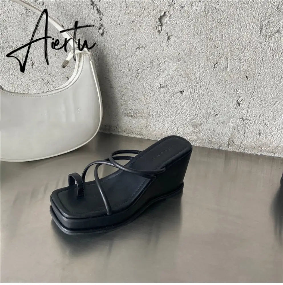 Aiertu Summer New Fashion Women Wedges Slippers Sexy Flip Flop Sandals High Quality Ladies Outdoor Platform Slides Aiertu