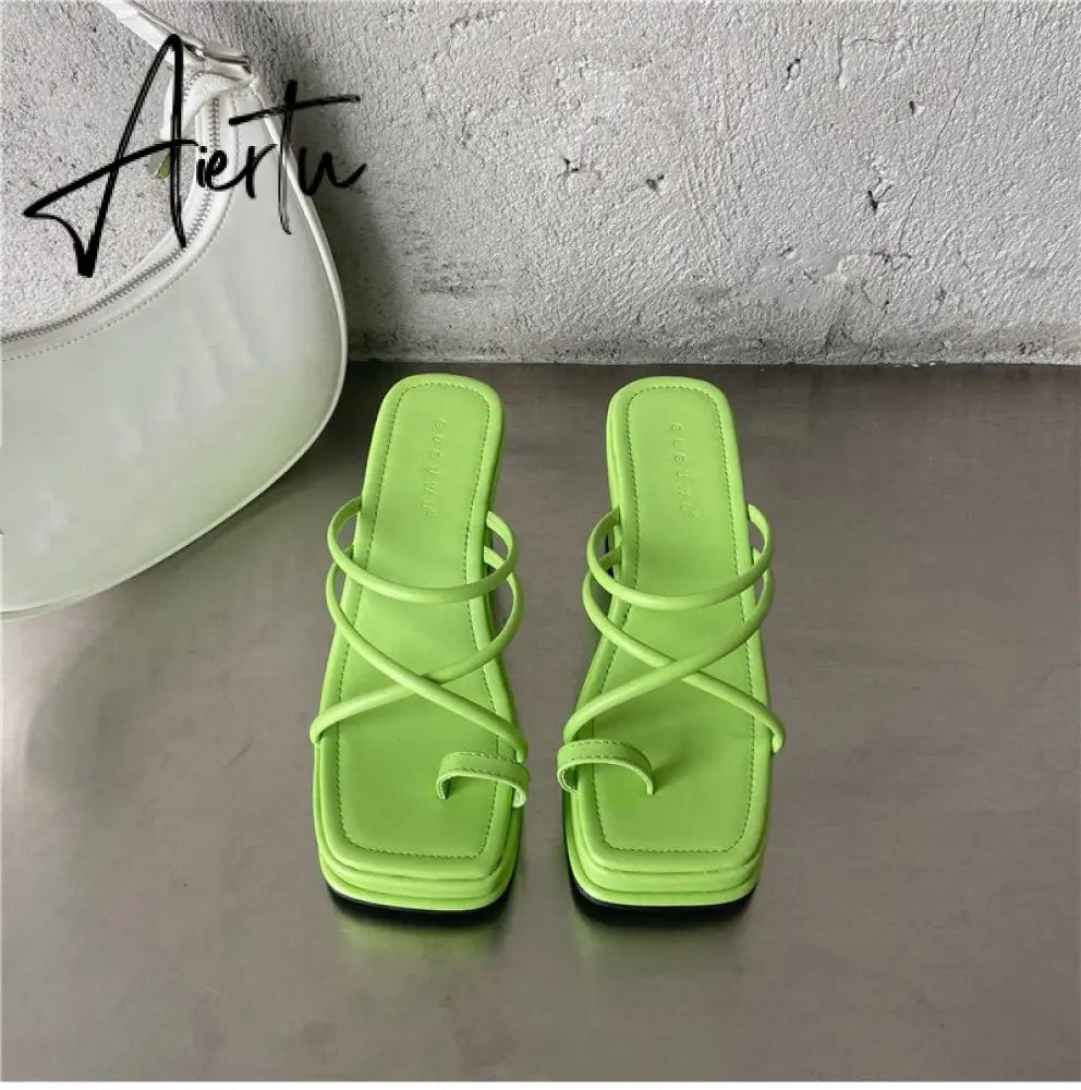 Aiertu Summer New Fashion Women Wedges Slippers Sexy Flip Flop Sandals High Quality Ladies Outdoor Platform Slides Aiertu