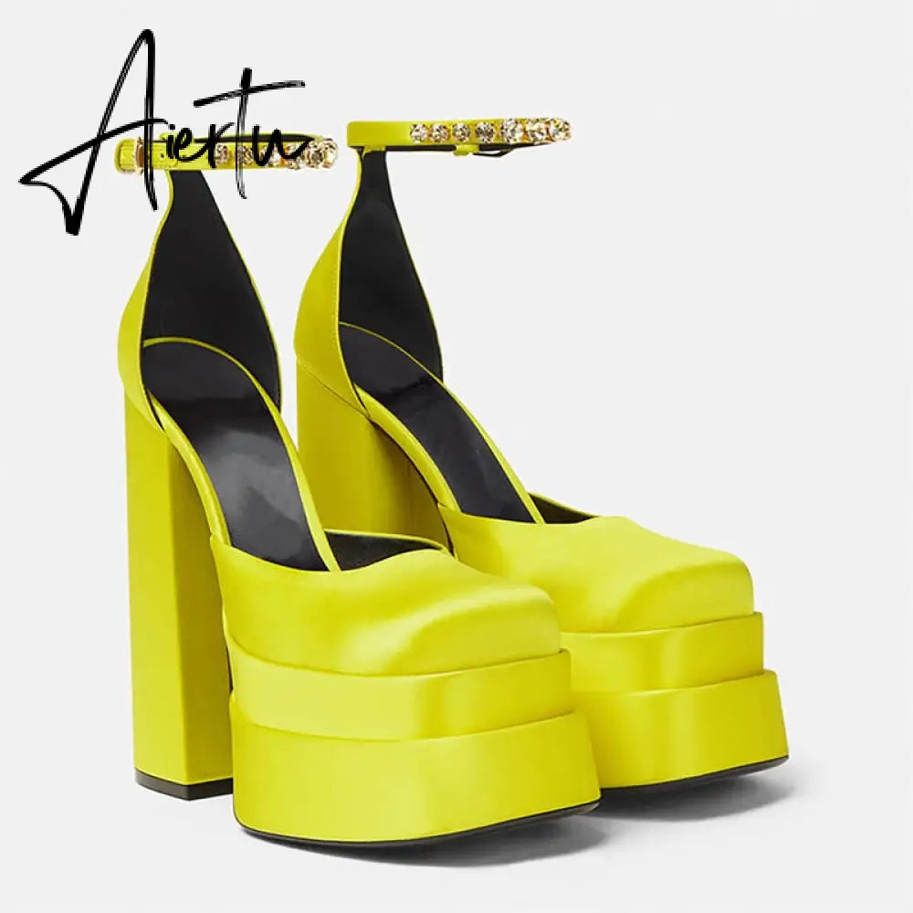 Aiertu Summer Sexy Women's Party Nightclub Shoes Banquet Platform Sandals Women Shoes Super High Heels Wedding Shoes Plus Size 35-43 Aiertu