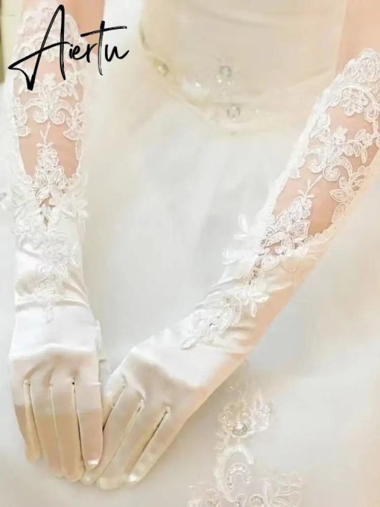 Aiertu White Vintage Wedding Elegant Dress Women Puff Sleeve Elegant Evening Party Long Dress Lace O-neck Korea Sweet Dress Female 2024 Aiertu