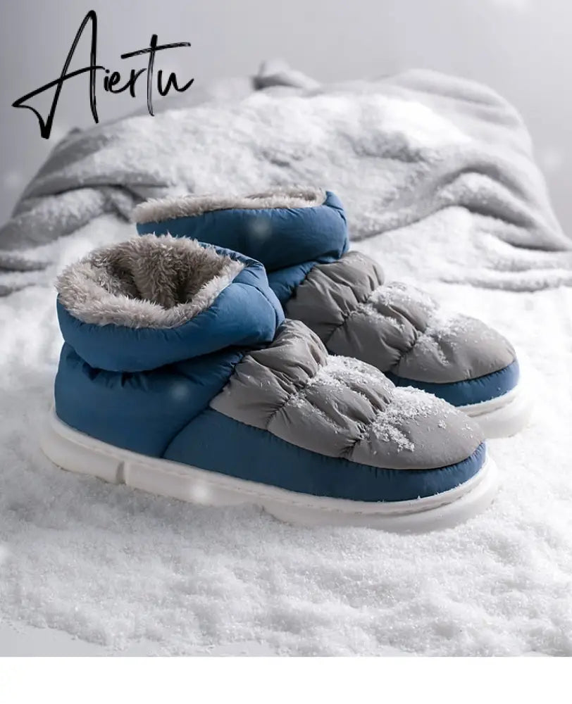 Aiertu  Woman Winter Warm Boots Down Cloth Cotton Shoes for Ladies Outdoor Waterproof Platform  Non-slip Fluffy Women's Ankle Boot Aiertu