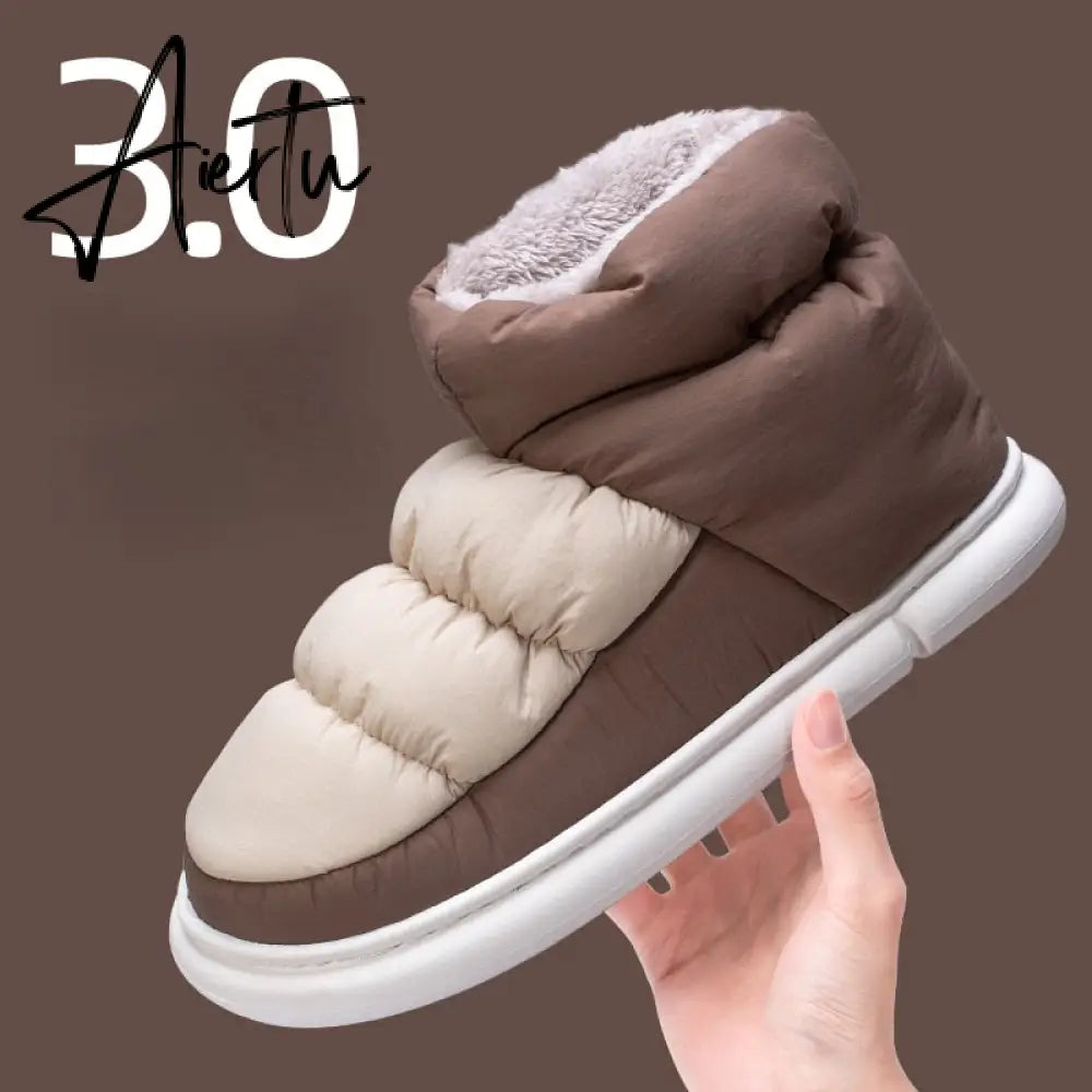 Aiertu  Woman Winter Warm Boots Down Cloth Cotton Shoes for Ladies Outdoor Waterproof Platform  Non-slip Fluffy Women's Ankle Boot Aiertu