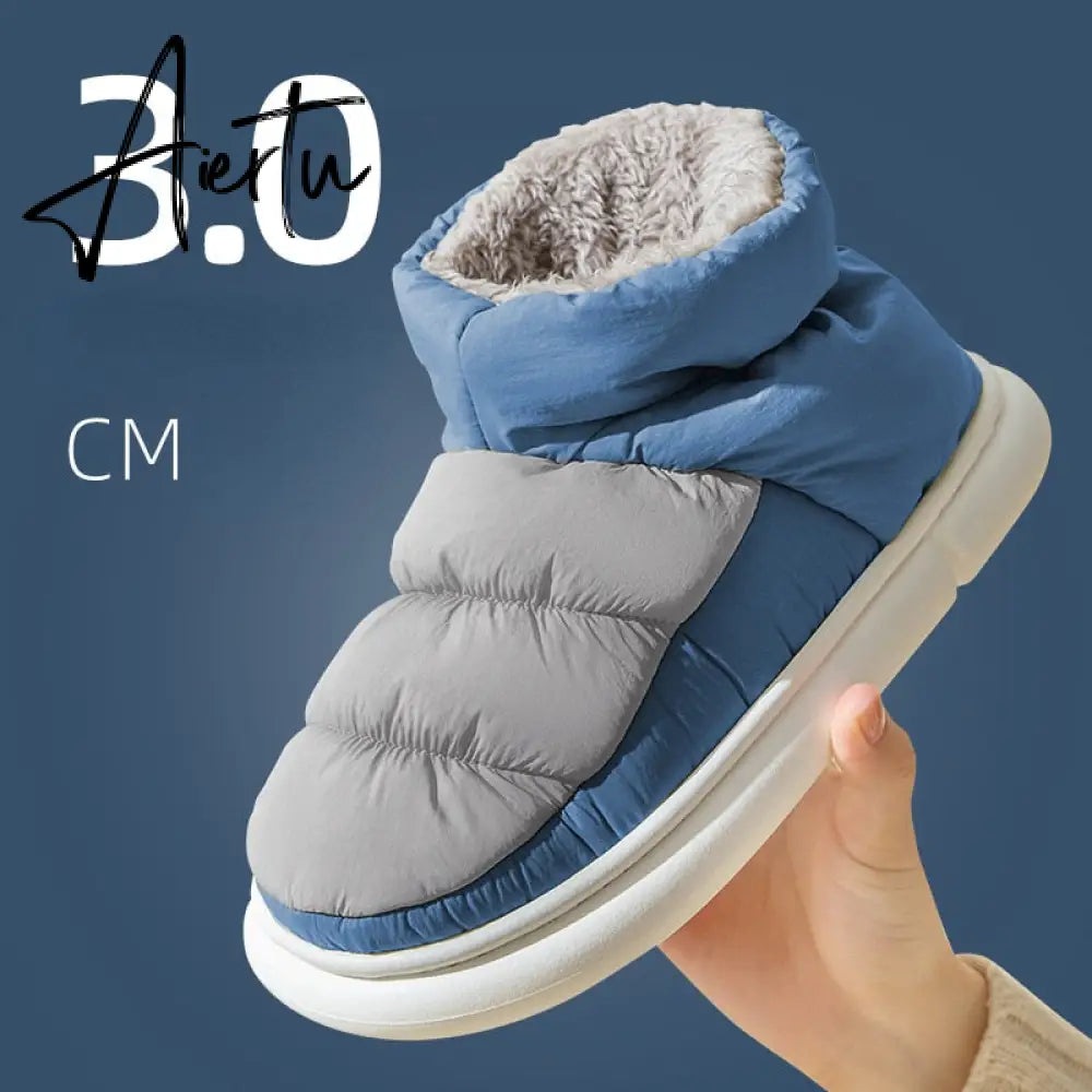 Aiertu  Woman Winter Warm Boots Down Cloth Cotton Shoes for Ladies Outdoor Waterproof Platform  Non-slip Fluffy Women's Ankle Boot Aiertu