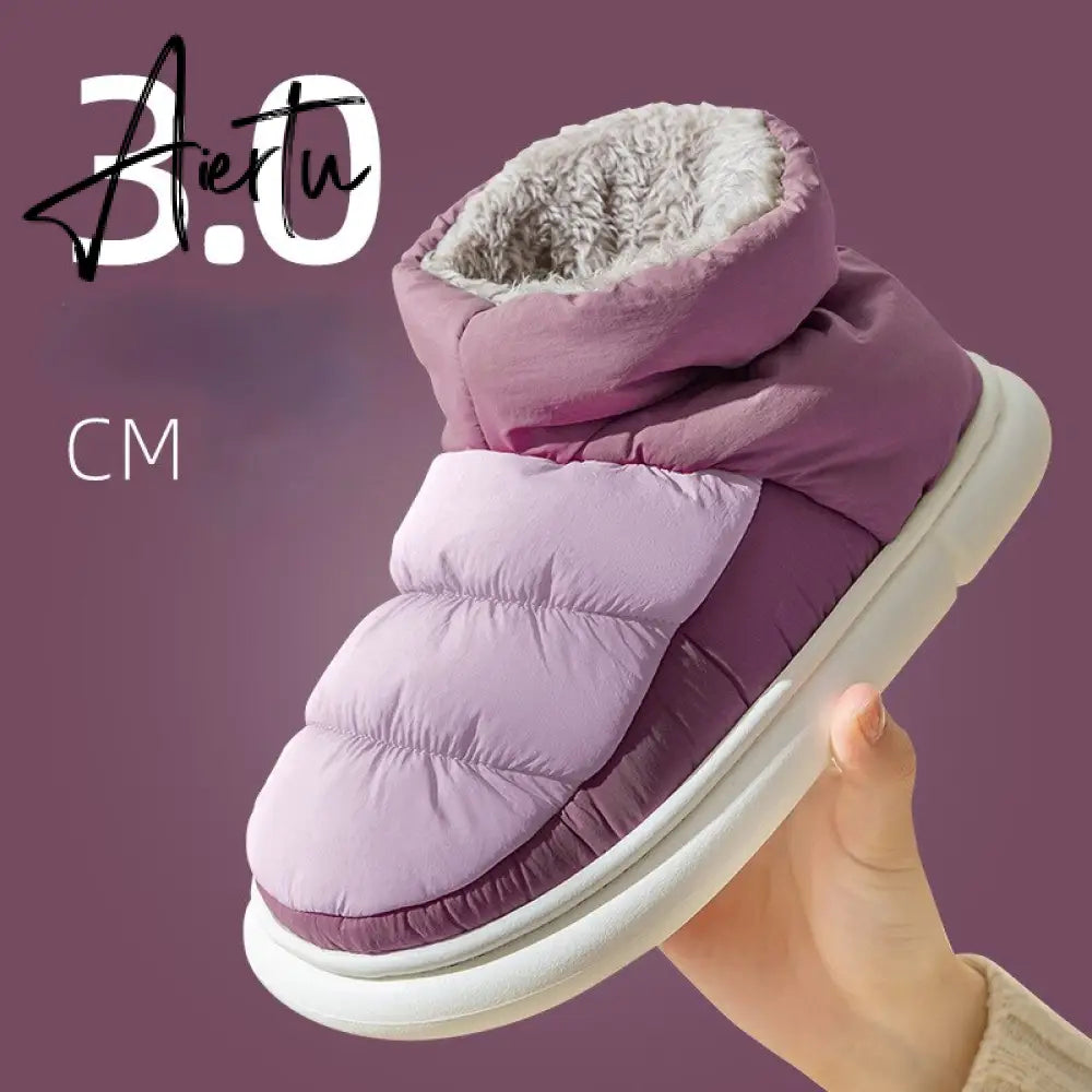 Aiertu  Woman Winter Warm Boots Down Cloth Cotton Shoes for Ladies Outdoor Waterproof Platform  Non-slip Fluffy Women's Ankle Boot Aiertu