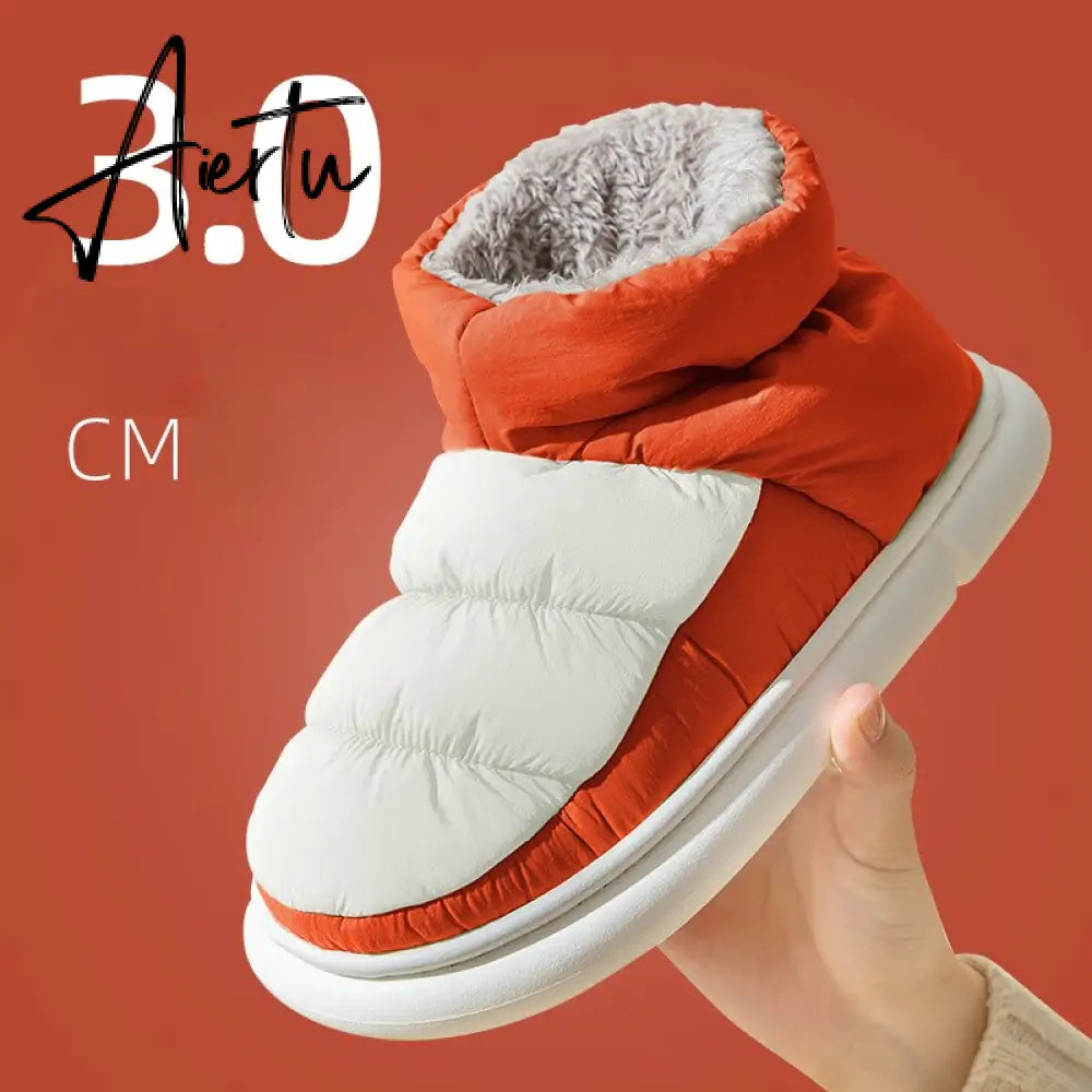 Aiertu  Woman Winter Warm Boots Down Cloth Cotton Shoes for Ladies Outdoor Waterproof Platform  Non-slip Fluffy Women's Ankle Boot Aiertu