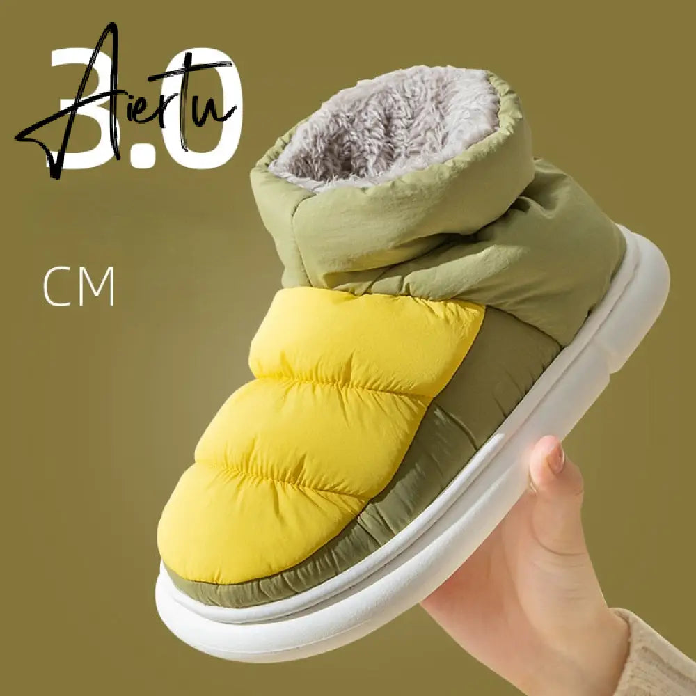 Aiertu  Woman Winter Warm Boots Down Cloth Cotton Shoes for Ladies Outdoor Waterproof Platform  Non-slip Fluffy Women's Ankle Boot Aiertu