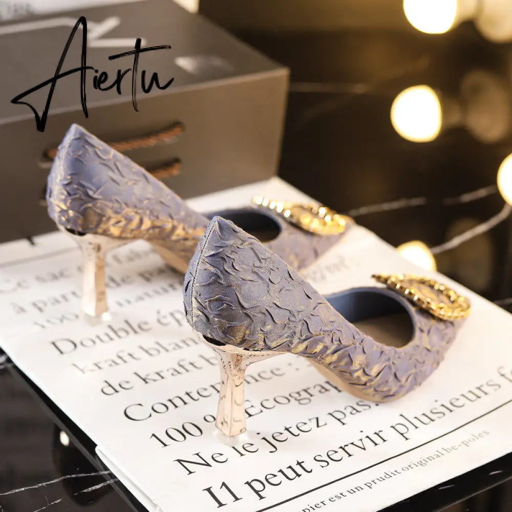 Aiertu  Women Elegant Party Wedding Pumps Pointed High Heels Stiletto All-match shoes for woman Sexy Girl lady Single Shoes Aiertu