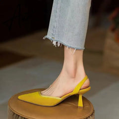 Aiertu Women High Heels Brand Pumps Shoes Pointed Toe Slingback Summer Sexy Zapatos De Mujer Plataforma Sandales Sapatos Feminino Aiertu