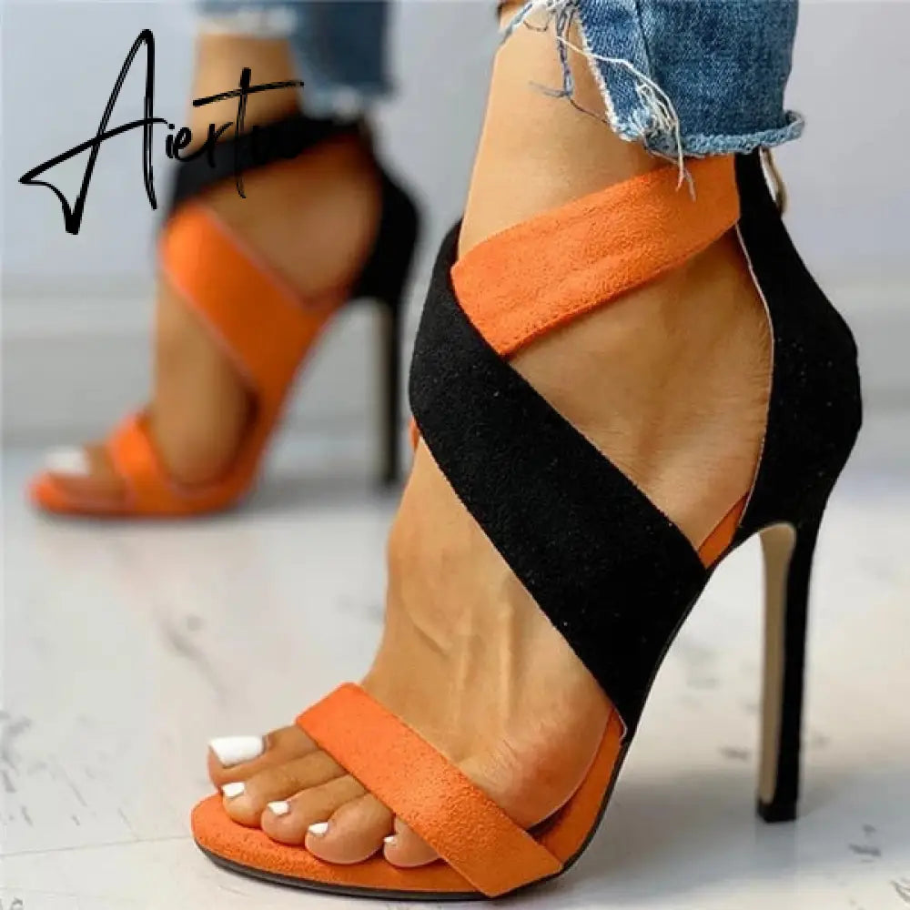 Aiertu Women pumps lace up wedding Shoes Sandals Summer Low Heel Shoes PU  Gladiator Luxury Shoes Women Designers Zapatos De Mujer Aiertu