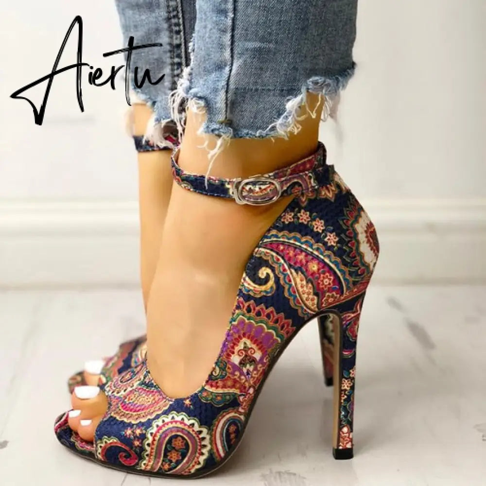 Aiertu Women pumps lace up wedding Shoes Sandals Summer Low Heel Shoes PU  Gladiator Luxury Shoes Women Designers Zapatos De Mujer Aiertu