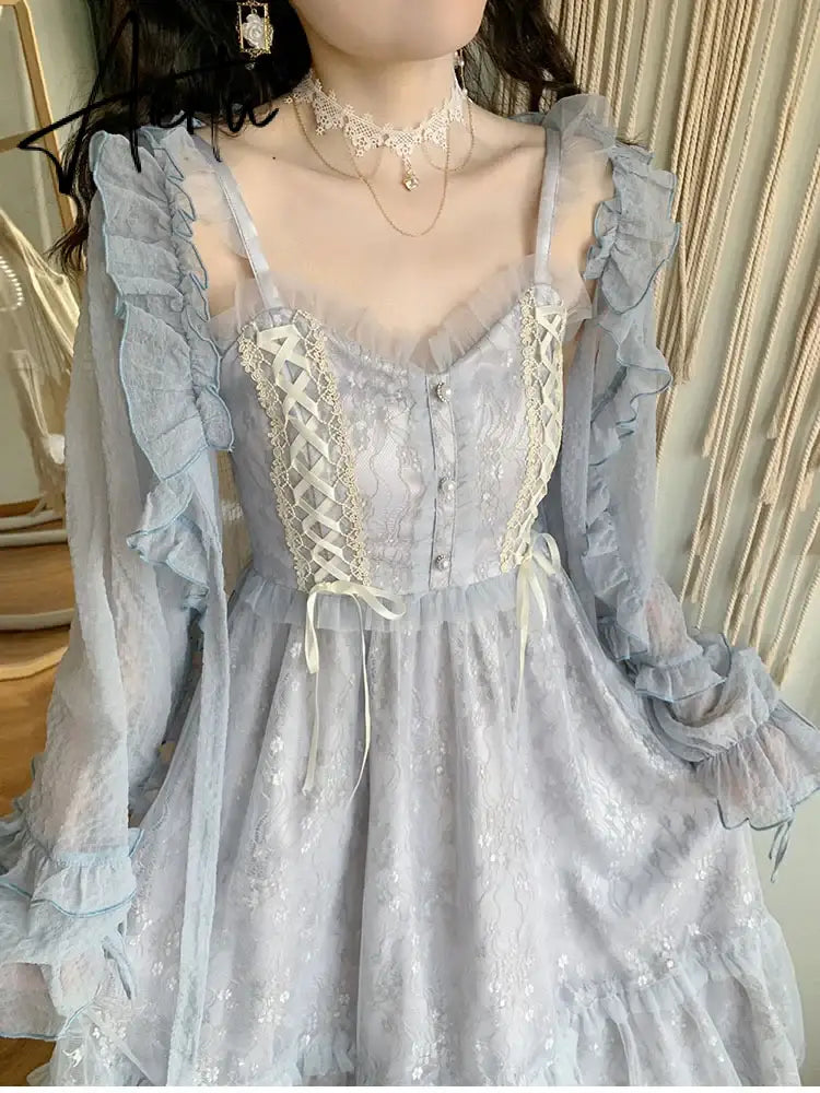 Aiertu Women Summer Sequins Floral Midi Lace Camisole Dress Vintage Franch Female Strapless Party Dress Casual Holiday Ladies Aiertu