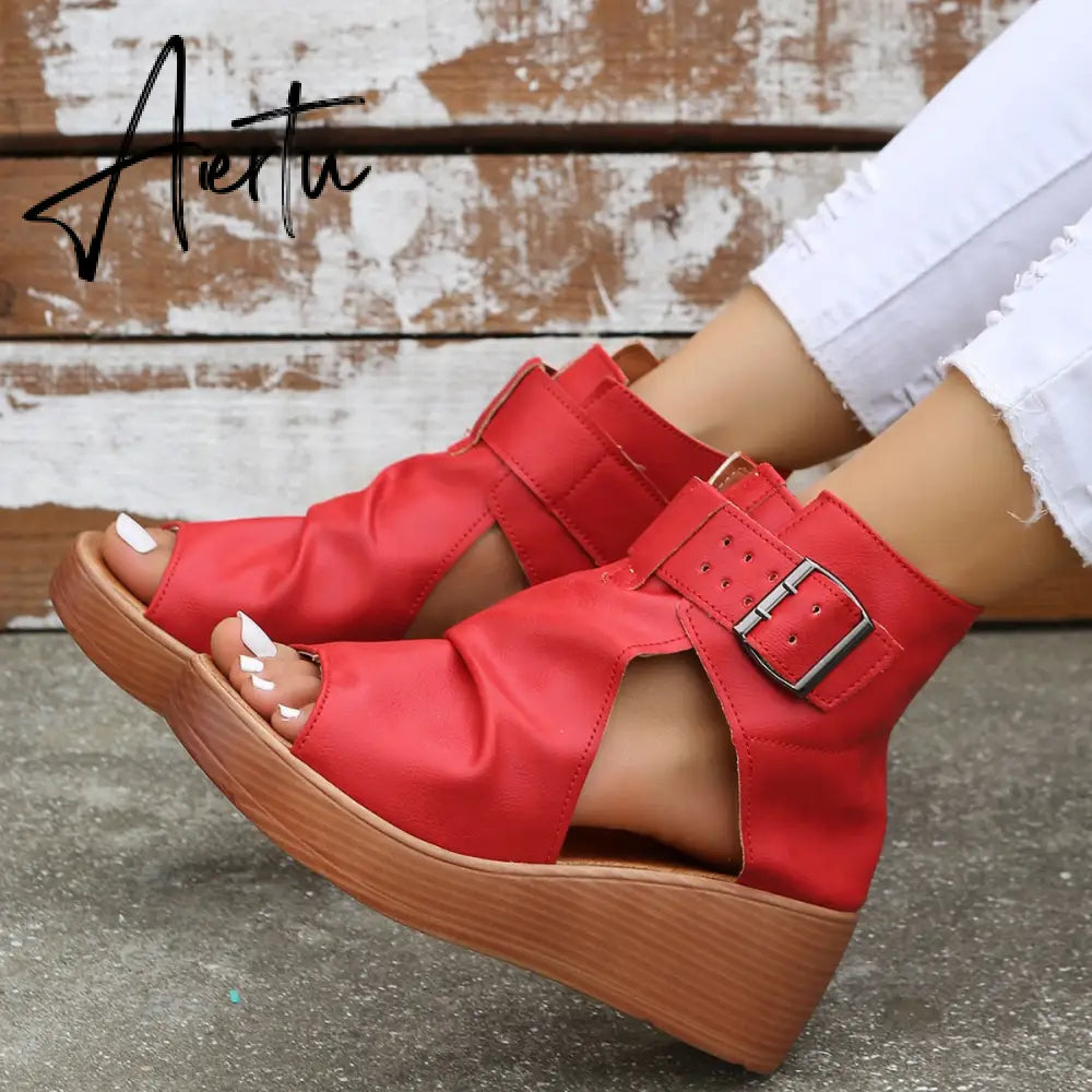 Aiertu Women Wedges Sandals High Heels Summer Platform Shoes Aiertu