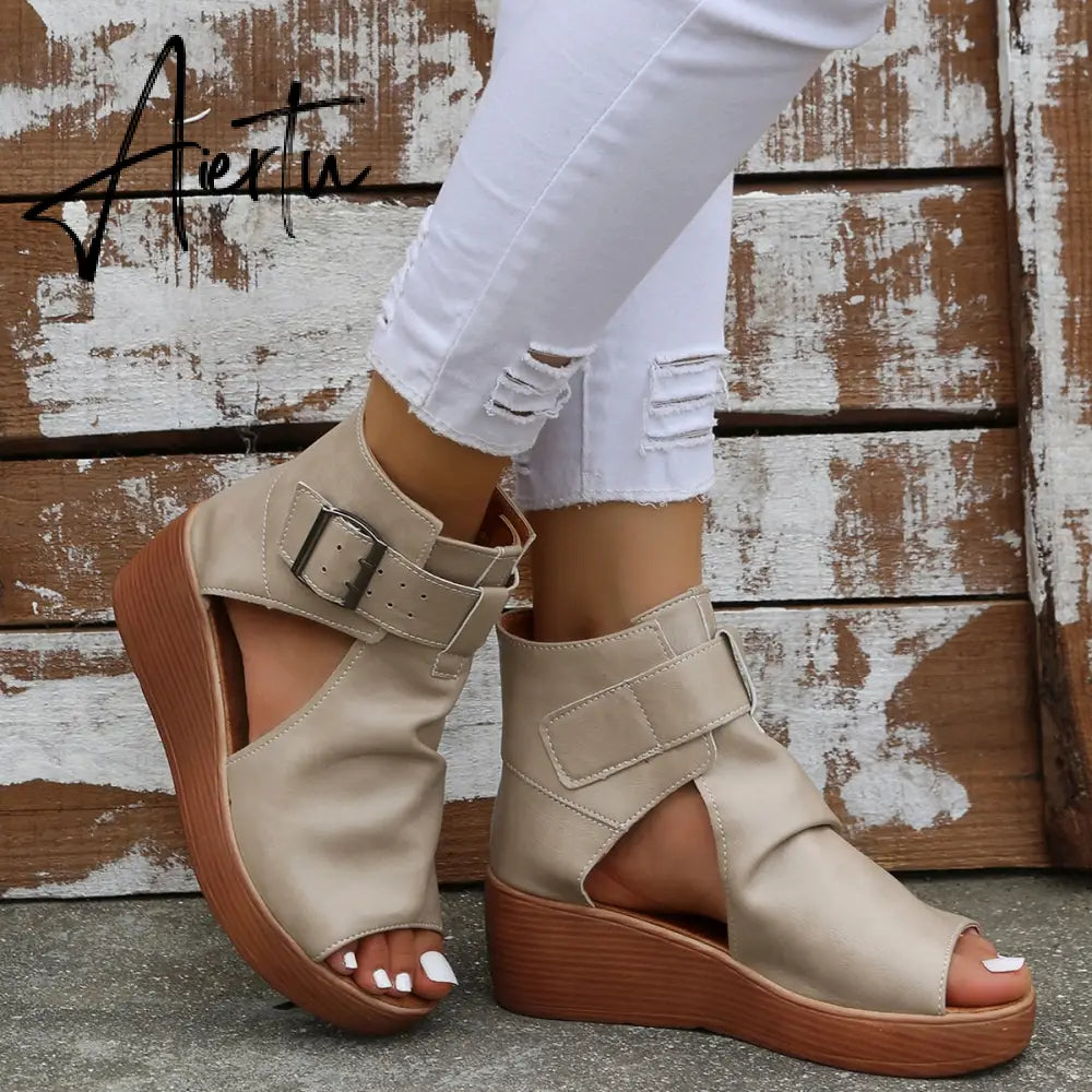 Aiertu Women Wedges Sandals High Heels Summer Platform Shoes Aiertu