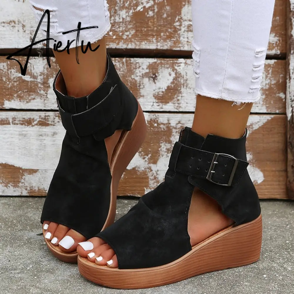 Aiertu Women Wedges Sandals High Heels Summer Platform Shoes Aiertu
