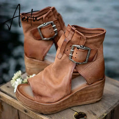 Aiertu Women Wedges Sandals High Heels Summer Platform Shoes Aiertu