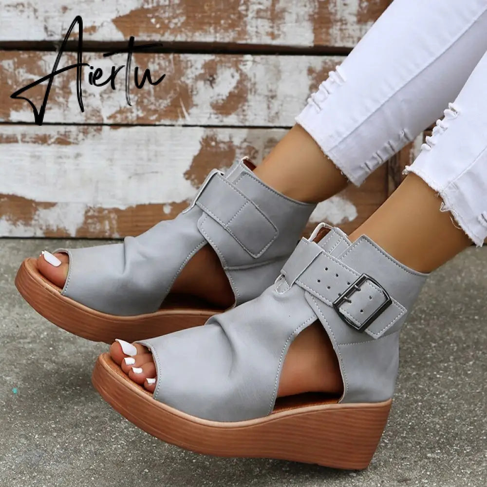 Aiertu Women Wedges Sandals High Heels Summer Platform Shoes Aiertu