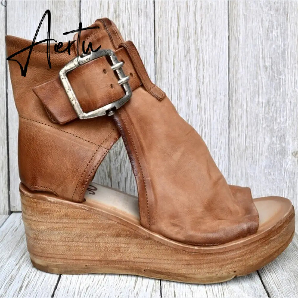 Aiertu Women Wedges Sandals High Heels Summer Platform Shoes Aiertu