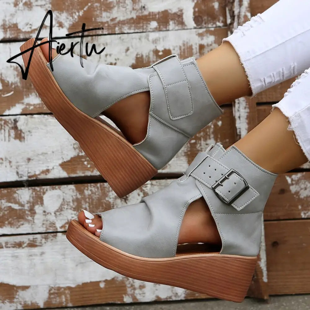 Aiertu Women Wedges Sandals High Heels Summer Platform Shoes Aiertu