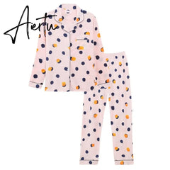 Aiertu Women's Pajamas Set Soft Pyjamas Plus Size Women's Clothes Homewear Spring Sleepwear 2 Piece Set Sleeping Shirt Home Wear Aiertu