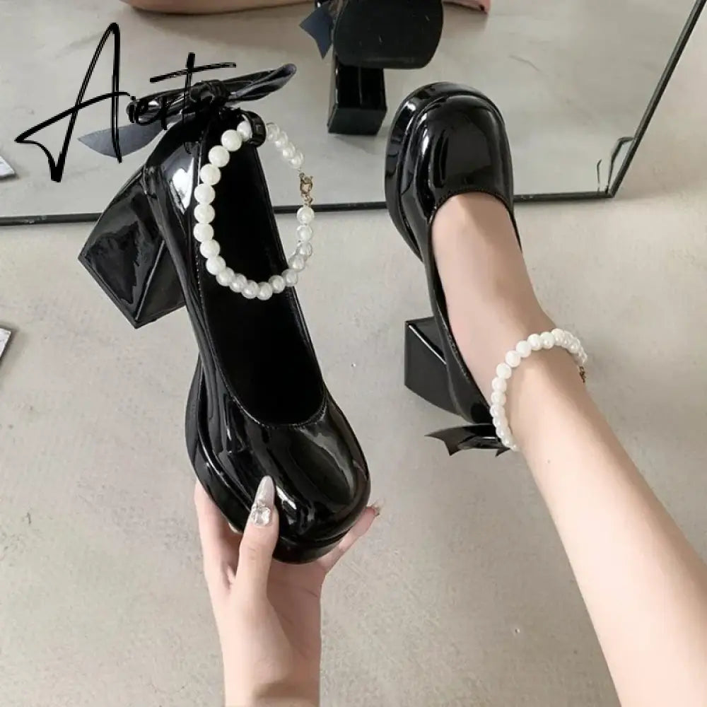 Aiertu Women's Shoes  New Fashion Pu Leather Women's High Heels Party Wedding Shoes Aiertu