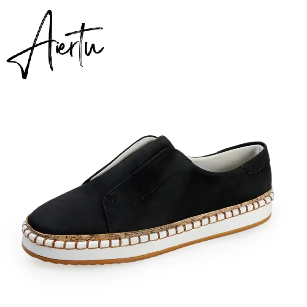Aiertu Women's Sneakers Slip on Hollow Out Woman Flats Ladies Loafers Casual Female Vulcanized Shoes Sewing Fashion Women Shoes Aiertu