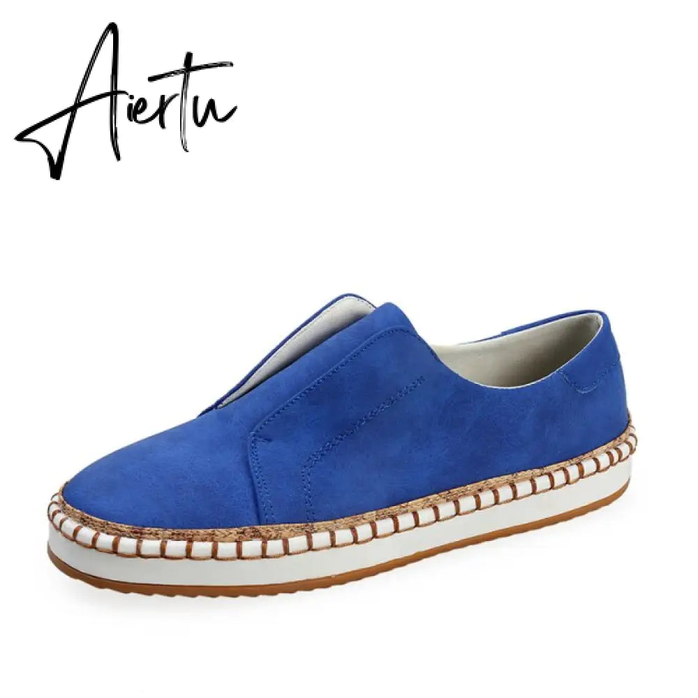 Aiertu Women's Sneakers Slip on Hollow Out Woman Flats Ladies Loafers Casual Female Vulcanized Shoes Sewing Fashion Women Shoes Aiertu