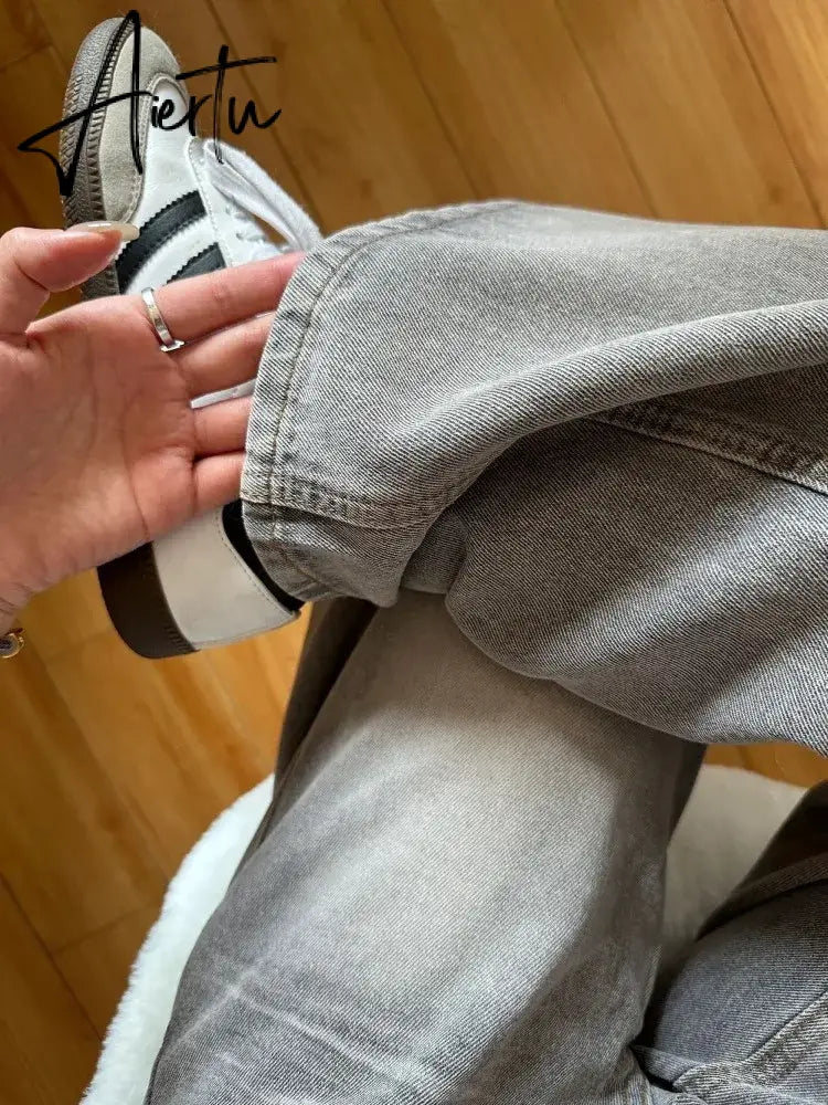 Aiertu Y2k Vintage Baggy Jeans Woman's Korean Fashion Denim Pants Harajuku Kpop Streetwear Trousers Japanese 2000s Style Spring Aiertu