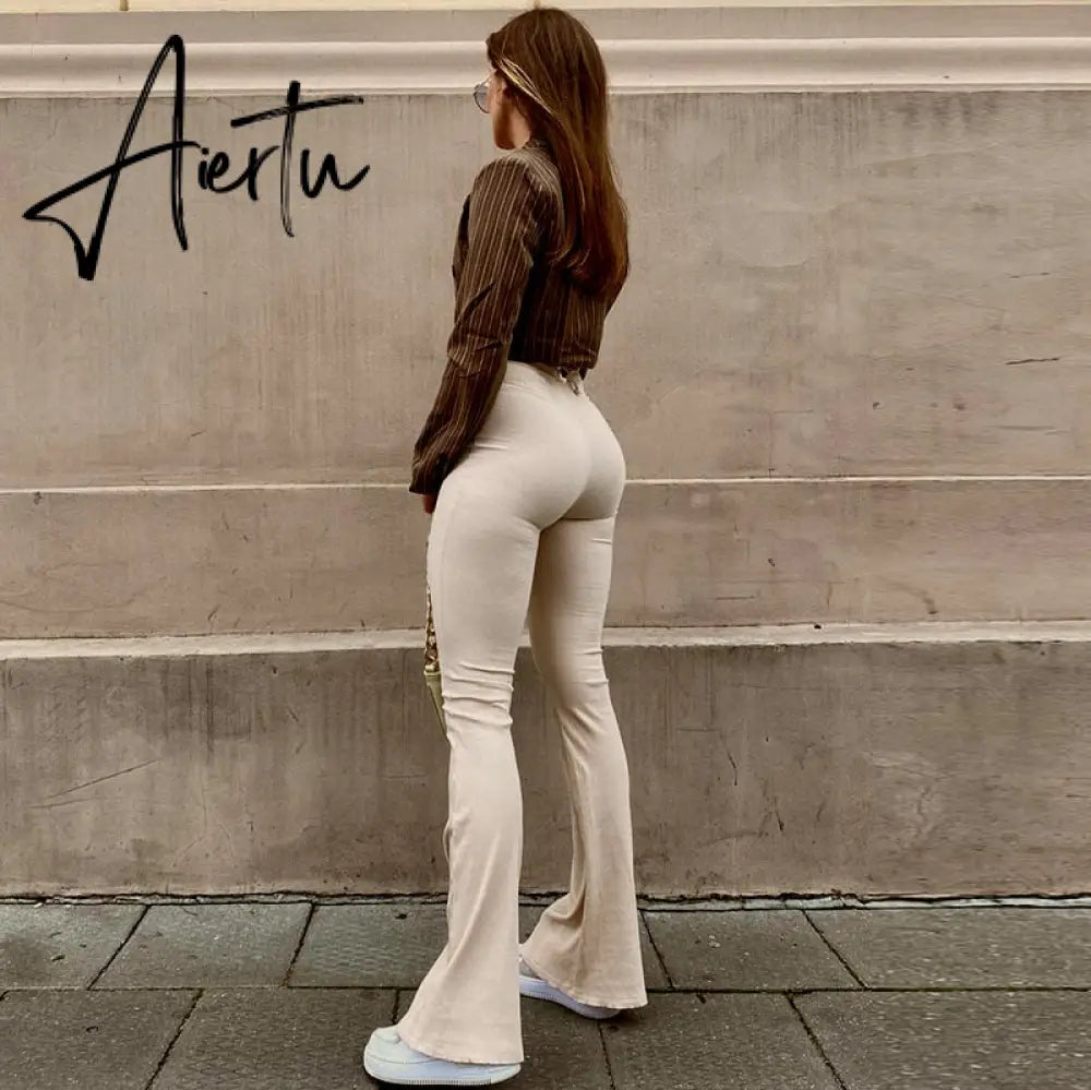 Aieru Bandage Sexy Backless Elegant Strapless Jumpsuits Women Club Party Flare Pants Rompers One Piece Outfits Overalls Aiertu