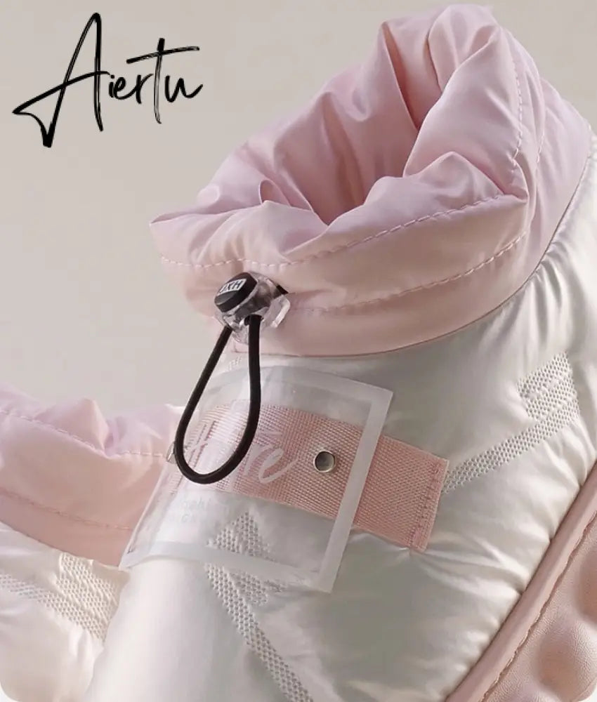 Ankle Boot Woman Winter  Platform Warm Fur Shoes for Female Rainproof Cloth Comfortable Soft Plush Chunky Women's Snow Boot Aiertu